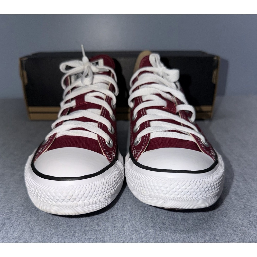 Converse Shoes Womens 8 M 6 Maroon Chuck Taylor All Star Canvas Low Top Sneakers - Picture 4 of 10